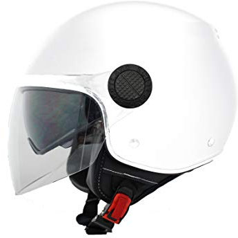 Scotland Motorcycle Dept Casco doppia visiera 120013LUX BIANCO LUCIDO-M
