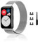 Niboow Armband für Huawei Watch Fit/Fit New/Fit Elegant/Fit SE, Edelstahl Einstellbar Ersatzband, Magnetversch Uhrenarmband für Huawei Watch Fit/Fit New/Fit Elegant/Fit Special Edition - Silber