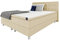 Best for Home Boxspringbett Polsterbett Sawana mit Bonellfederkern-Matratze und Topper Schlafzimmer (Vanille, 140x200cm)