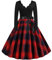 EFOFEI Damen Lange Ärmel Ballkleid Hepburn Cocktailkleid Langarm Cocktailkleid mit Gürtel Valentinstag Spitze Druck Abend Party Dress Rot S