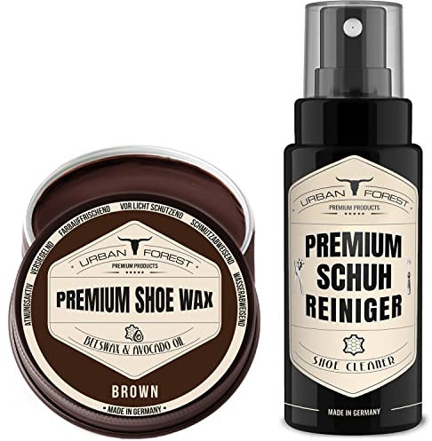 SPARSET Schuh Reiniger + Schuhwachs Braun | Professionelle Schuh-Reinigung & Schuh-Pflege | Sneaker Reiniger an Leder & Kunstleder | Schuhputzmittel | Shoe & Sneaker Cleaner von URBAN Forest