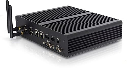 Weikibaba Mini Computers with Windows 10 Core i7 5500U,Mini PC Dual LAN 16GB RAM 128GB SSD 1TB HDD,Micro Computer 2 HDMI, RS232 COM USB 3.0, WiFi BT4.0