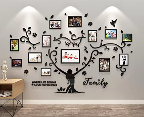 Adesivi Murali Albero Della Vita da Parete - DIY Cornice Foto 15x20 13x18 10x15 a4 Adesivi da Parete Albero Adesivi Murali 3d Wall Stickers Murali Soggiorno Camera da Letto