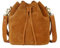 HOLZRICHTER Berlin Beuteltasche No 1-1 (M) karamell - feminine Beuteltasche, Bucket Bag, Shopper, handgefertigt aus Premium-Veloursleder