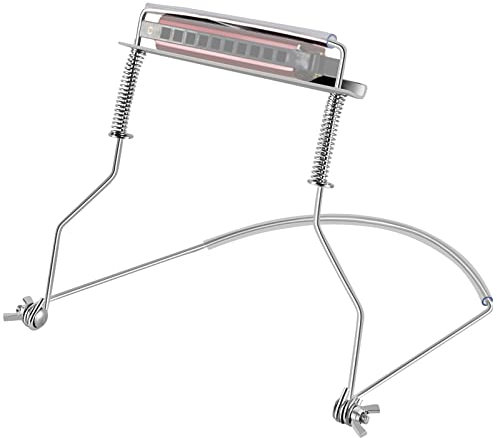 EASTROCK Mundharmonika-Halter, 10 Löcher, professioneller Mundharmonika-Hals, kratzfest, verstellbare Mundharmonika-Halsbandage, freihändig während der Aufführung