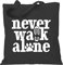 Stoffbeutel Jutebeutel Lange Henkel mit Spruch Hunde Gassi Motiv Never Walk Alone