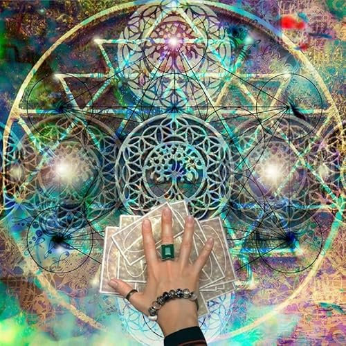 60 x 60 cm Tarots Tisch Altar Tuch Metaphysische Brettspiel Matte Pendel Wahrsagung Altar Tischdecke Brettspiel Karten Pad Wahrsagung Tischdecke Tarot Lesetuch Tarot Spreiztuch Tarot Tischdecke