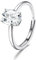JeweBella Adjustable 925 Sterling Silver Rings for Women Engagement Ring Eternity Promise Ring Wedding Rings Cubic Zirconia Thumb Ring for Women Girls Anniversary Jewellery Gifts
