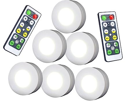 DOITOOL Kabinett 6st Wireless Remote Licht Schrank Licht Led Licht Led-licht Kabellos LED-Schrankleuchten