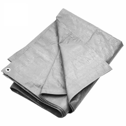 ZEYUAN Abdeckplane, Gewebeplane, Plane Wasserdicht, Abdeckfolie, Bauplane, Tarpaulin, Allzweckplane, Gartenplane, Zeltplanen, 180 g/m² 3x4 m Grau HDPE