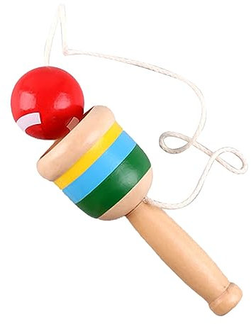 Tissting Kendama Giocattolo in Legno, Gioco Tradizionale Giapponese per Coordinazione Occhio-Mano con Palla e Tazza Portatile per Bambini, Scuole e Feste, Divertimento per Tutta la Famiglia