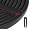 Perfil Goma Protector Bordes 1.6mm x 6M Protección de Bordes Protectores para Puertasde Coche Placas de Metal Ventanas (1.6mm, 6M)