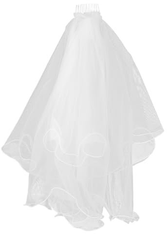 Weiße Kinderkrone Mit Schleier Und Haarkamm - Perfekte Kostüm-Ausrüstung Für Geburtstagsfeiern Cosplay Hochzeiten Kommunion Und Fotografie