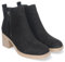 shoes&blues.es 83805 Botines de Mujer Primavera Verano Elegantes y Comodos con Tacon Ancho, Diseno Perforado con Doble Cremallera Lateral con Fleco, Ideal para Cualquier Ocasion. Negro Talla 39