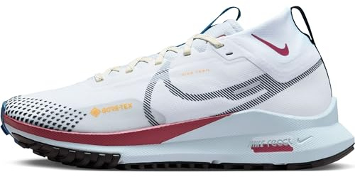 Nike Laufschuh Damen React Pegasus Trail 4 GTX, White/Black-Cedar-Court Blue, DJ7929-102, 37.5 EU (W 6.5 US)