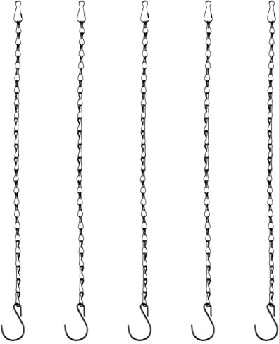 5 Stück Blumenampel Ketten, 50cm Blumentopfkette, Kette zum Aufhängen, Hängeketten Metallkette zum Aufhängen für Windlicht Hängend, zum Aufhängen von Vogelhäuschen, Windspiele, Laternen, Pflanzgefäße