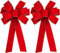 2 Pièces Gros Noeud Rouge Noel - 78 x 27cm Noeud de Porte Noel - Gros Noeud Rouge Noel Exterieur pour Décoration de Porte D'entrée Maison Cheminée,Guirlande de Noël, Sapin de Noël, Cadeaux Artisanat