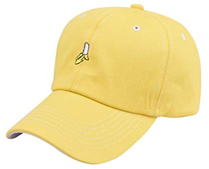 WYLZLKX Unisex Freizeit für Obst Stickerei Hut Banane Avocado Traube Gelbe Banane