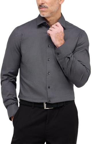 ETERNA Male Baumwollhemd Slim FIT 44_H_1/1, 1/1, anthrazit