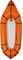 WONITAGO Packraft Aufblasbares Reise-Kajak aus PVC mit Drop-Stitch-Boden für Flachwasser-Rafting/Fahrraddriften/Litewater Schlauchboot, 1 Person, 2,5 m, Orange