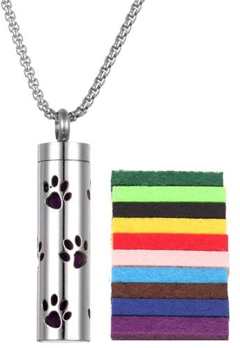 Generisch Parfüm Halskette Medaillon Anhänger | Diffusor-Halskette, Duft-Halskette – Ölschmuck Mit Diffusor-Pads, Beruhigende Aromatherapie-Anhänger-Halskette Für Männer Und Frauen