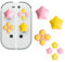 PERFECTSIGHT ABXY - Set di tappi per pulsanti D-Pad in silicone, adesivi per joystick, compatibili con Nintendo Switch/OLED (rosa + stella gialla)