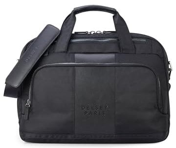 DELSEY Paris Briefcase with Sleeve, Wagram Cartella con Custodia per Laptop Unisex-Adulto, Nero
