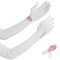 Gants de protection solaire UV UPF 50 pour femme - Pour écran tactile - Gants de conduite - Gants de protection complète pour l'extérieur, blanc, Longue