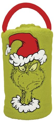 Department 56 Snowpinions Dr. Seuss Grinch Angry Santa Überwurfdecke, 114 x 152 cm, Grün