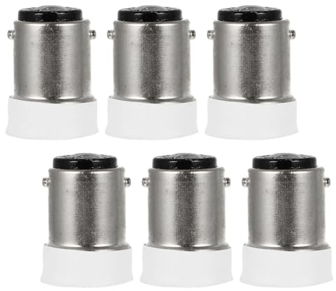 POPETPOP 6 Stück B15d E14 Lampenfassungs Konverter aus Kupfer Vielseitig und Zuverlässig für Haushalte und Gewerbliche Räume