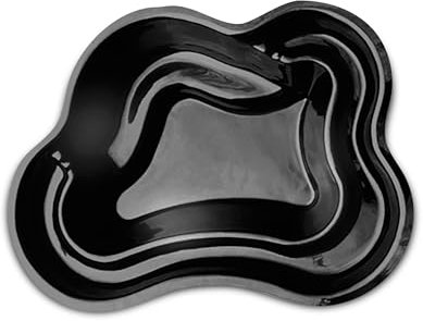 blizz-z XXL Profi-Teichbecken 800/1.550 Liter | Breite: 1,40 m/2,00 m x Länge 1,96 m/2,40 m | Fertigteich, verschiedenen Tiefenzonen (schwarz, 800 Liter (B 140 x L 196 x T 65 cm))