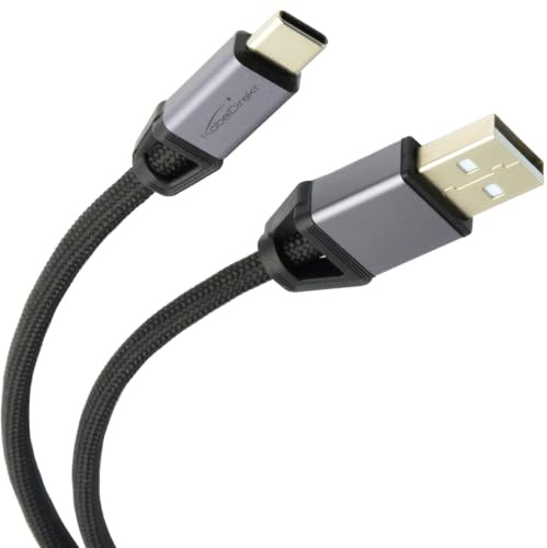 KabelDirekt – USB-A-auf-USB-C-Kabel – 3m – USB 2.0, Schwarz | USB-A-auf-USB-C-Lade- & Datenkabel mit Quick Charge 3.0 (36W) – für Smartphones, Tablets & PCs
