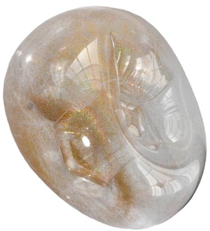 HOUDERCO Aufblasbarer Sessel Mit Goldglitzer Transparente Lounge-Session Tragbarer Sitzsack Für Innen Außenbereich Für Wohnzimmer Schlafzimmer Balkon Und Reisen