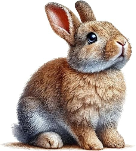 Cute Bunny Rabbit Vinyl Decals, Farm Animal Stickers for Wall Decor Home 30cm