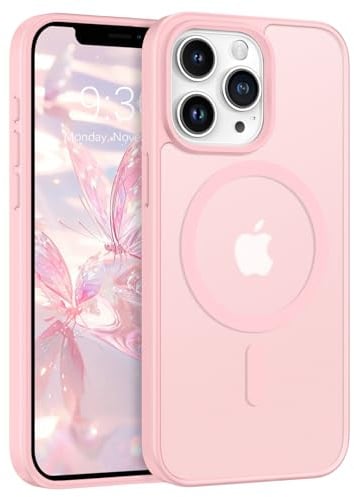 ROUMAYMAY Coque pour iPhone 11 Pro Max, Magnétique Fort [Compatible avec MagSafe] Mat Lisse Translucide Protection de Qualité Fine Mate Coque de Téléphone Aimanté pour iPhone 11 Pro Max Rose