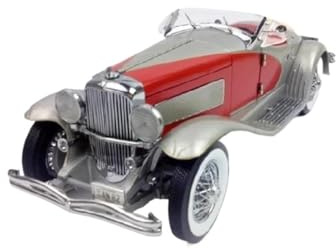 Diecast 1:18 For 1935 SSJ Red Alloy Car Model Collection Souvenir Decoration Static Display Bedroom Decoration