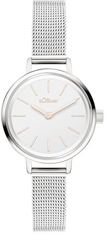 s.Oliver Damenuhr - Tinywatch 28 mm - Elegante, kleine und Filigrane Amrbanuhr für Damen - analog mit Quarzwerk - 3 ATM wasserdicht