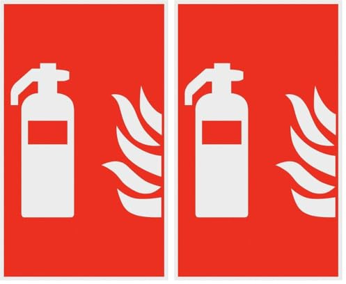 Metafranc Hinweisschild Symbol: Feuerlöscher - 300 x 200 mm/Beschilderung/Infoschild/Feuerlöscher/Erste-Hilfe-Kennzeichnung/Sicherheitsmarkierung/Gewerbekennzeichnung / 500310