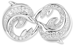 Seinerzeit FLORA & FAUNA White Delfin Infinity Anhänger