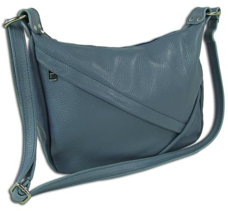 Toscanto Tasche taubenblau Schultertasche mittel 35x22cmx12cm OTT191SH4