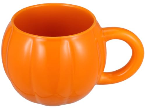 SUPVOX Tazza di Porcellana da 525ml a Forma di Zucca per Halloween, Design Creativo e Funzionale, Adatta per Cucina e Ufficio Superficie Liscia e Impugnatura Confortevole
