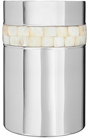 Premier Housewares 507579 Wine Cooler with Mother of Pearl Inlay Design, Silver, 12 x 12 x 18 cm