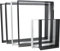 Natural Goods Berlin 2X Tisch-KUFEN | Einfache Montage | Tisch-Beine aus Metall in Schwarz | Ideal für DIY-Projekte wie Esstisch, Schreibtisch, Couchtisch, Bank | Tisch-Gestell 80x72 cm