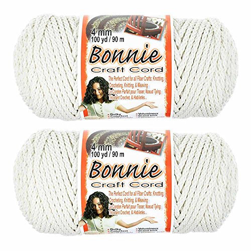 Bonnie Kordel für Makramee, 4 mm, 91 m Strang, 2 Stück