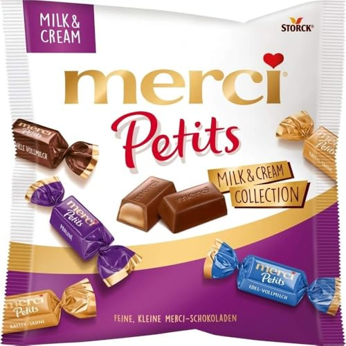 merci Petits Milk&Cream Collection (1 x 125g) / Feine Pralinen in 4 Sorten
