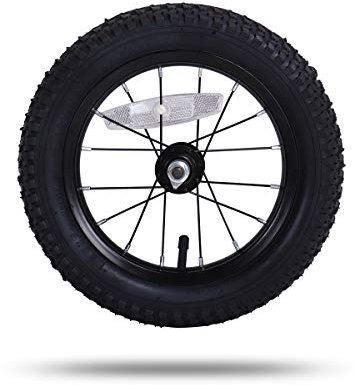 JoyStar Kinderfahrrad Vorderräder Ersatz mit Luftgummireifen 12 14 16 Zoll, schwarz, Black 12 INCH
