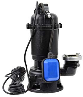BSD Bomba de Aguas Sucias Sumergible con Trituradora y Flotador, Cuerpo en Hierro Fundido - Bomba de Inmersión para Aguas Residuales WQD-055 - Storz C - 550W, 17 000L/h, Altura de Impulsiòn máx. 8m