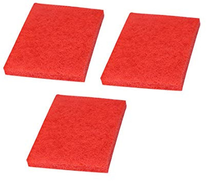 sourcing map 3uds Estropajo Estropajo Anti-Arañazos Estropajo Esponja Estropajo Almohadillas 6X4 para Estropajo Cocina, Lavavajillas, Rojo