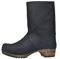 Sanita Risotto Boot | Original handgemacht | Leder-Holzboot für Damen | Nachhaltige Materialen | Schwarz | 40 EU