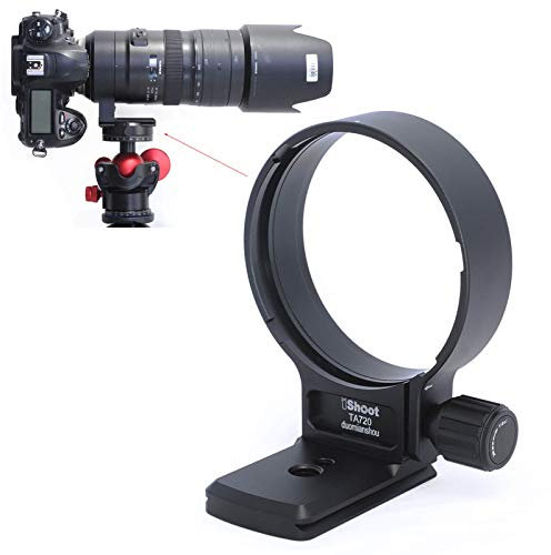 iShoot Stativschelle Stativring Objektiv Montage Stativ Halterungsring Stützring für Tamron SP 70-200mm f/2.8 Di VC USD G2 (F/EF Mount), unten ist Arca-Swiss Fit Kameraplatte Schnellwechselplatte